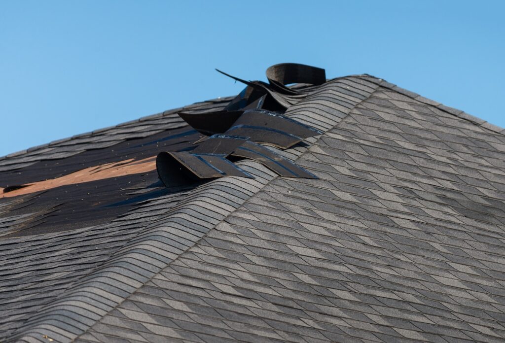 wind Damaged roof