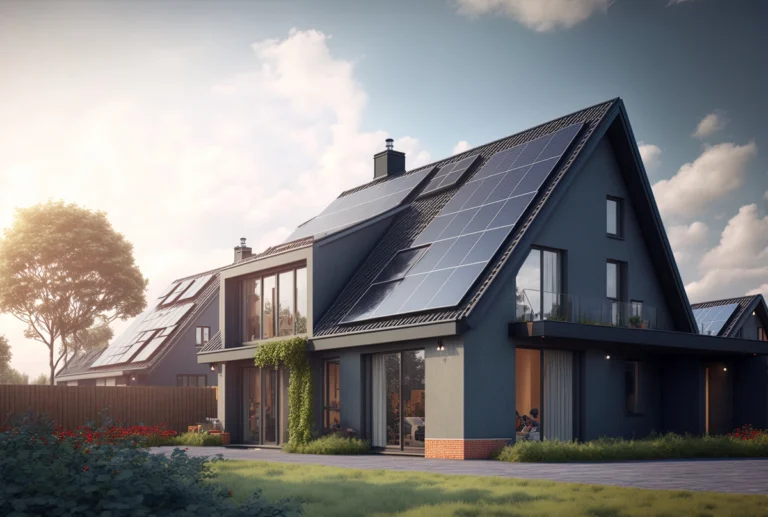 energy efficient solar roof on house