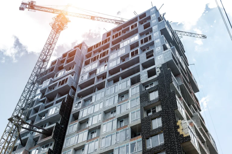 office building exterior under construction