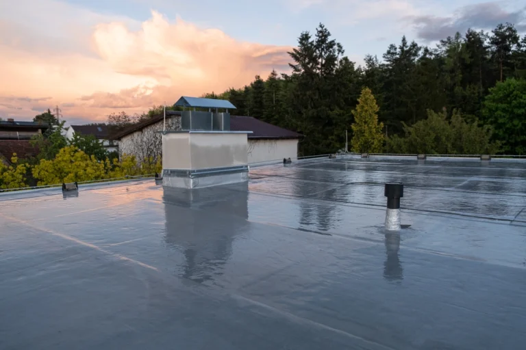 flat roof coated