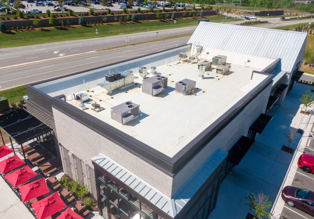 TPO Flat Commercial Roof restaurant