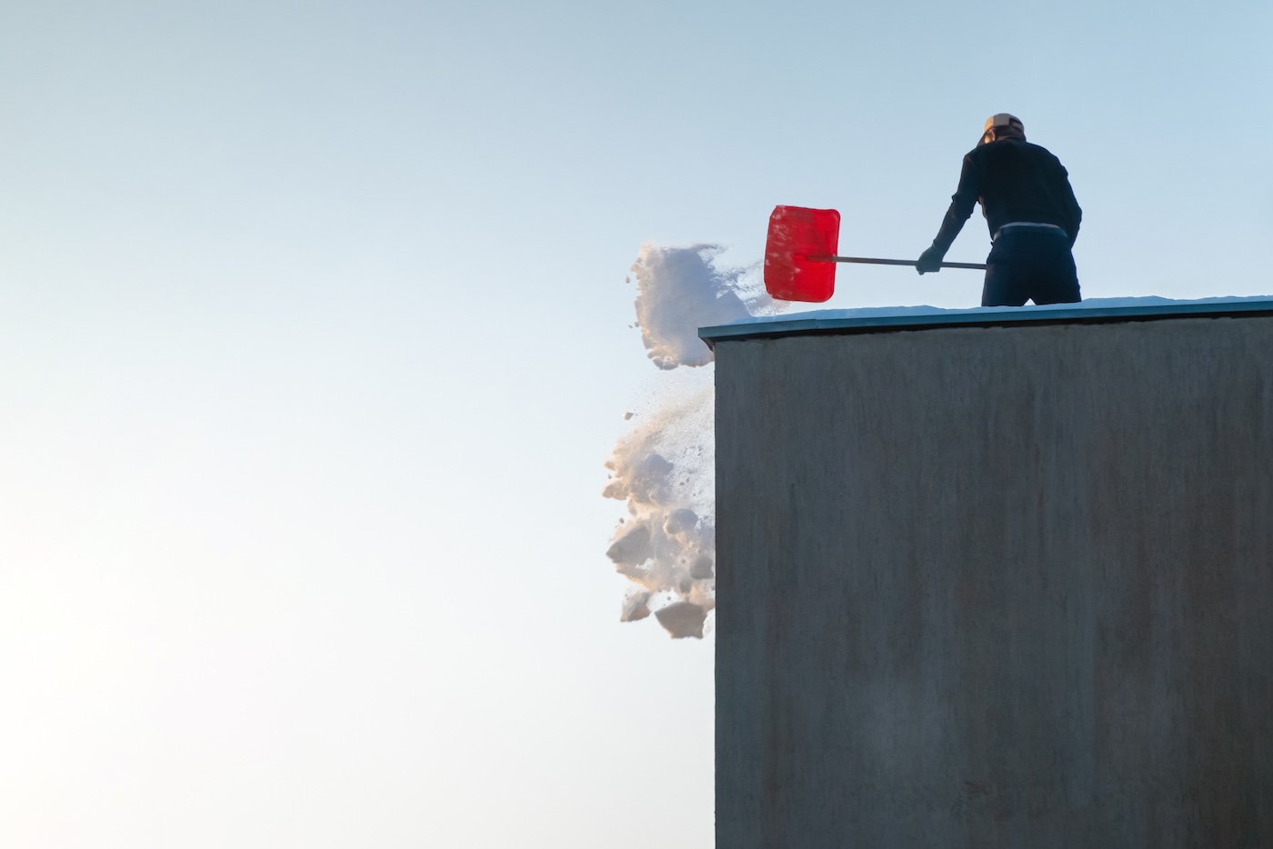 flat roof snow removal