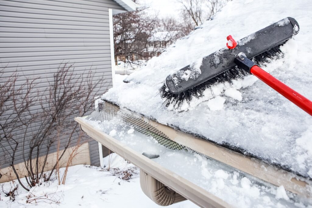 snowy roof maintenance