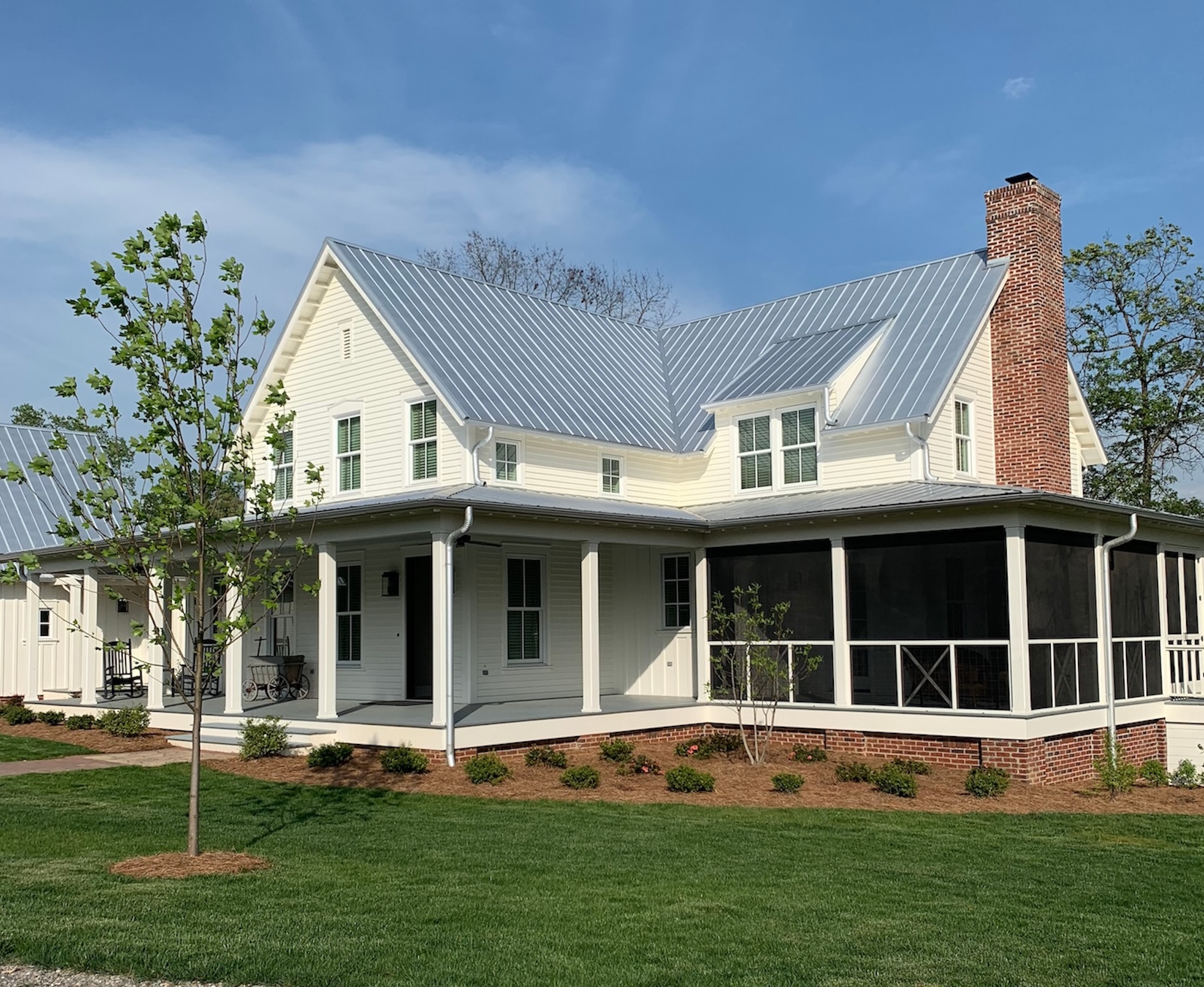 metal roofing on farm house in midwest