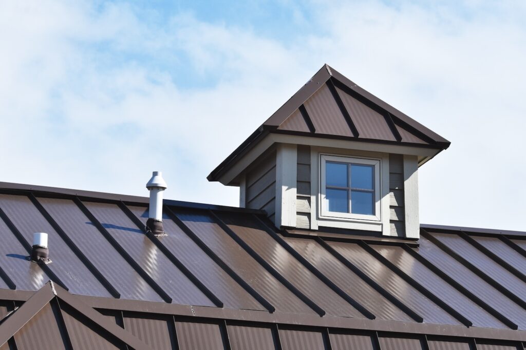 brown metal roof vents